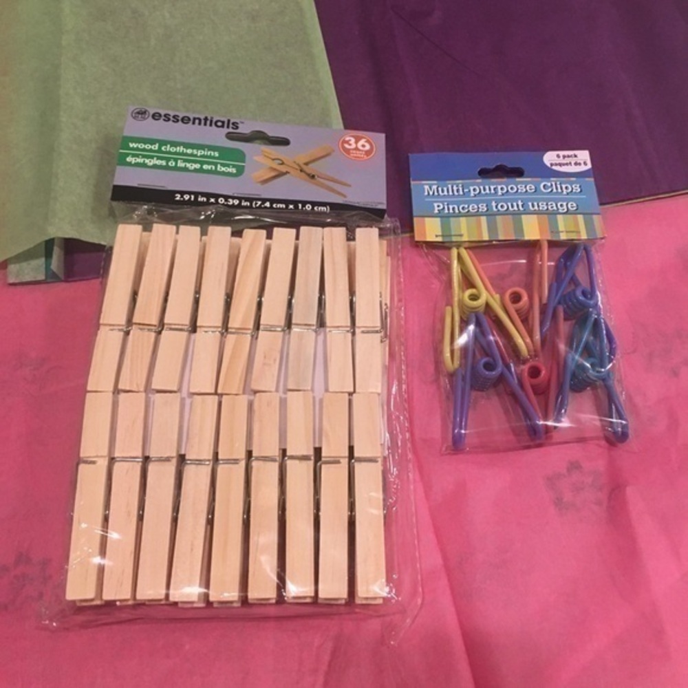 Wood Clothspins and Multi Purpose Clips for food storage and chips and snacks